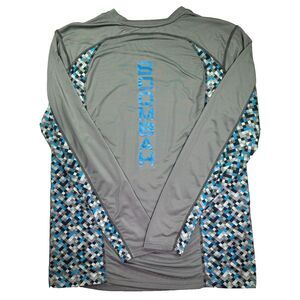 Boombah Athletic Shirt Mens XL Gray‎ Geometric Semi-Fitted Baseball Wicking